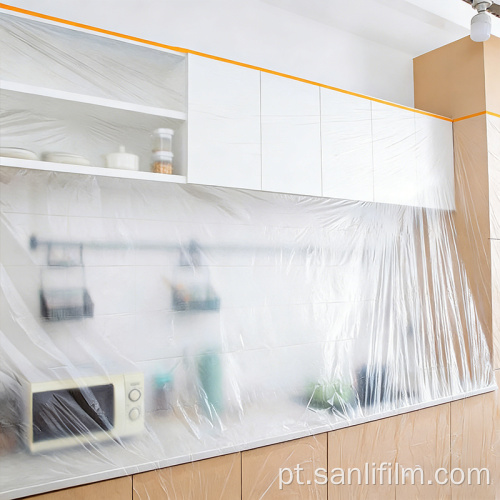 Abrigo temporário para película protetora de móveis